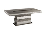 Gokce Silver Dining Table by Furnia at Eve Furniture