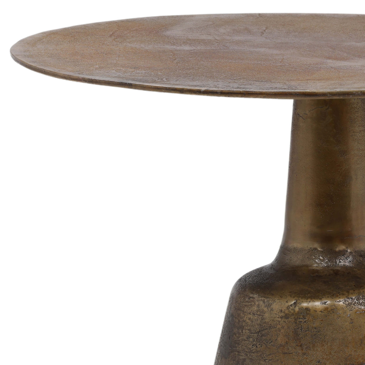 Golbez 40" Dining Table, Antique Brass by Dovetail at Eve Furniture