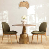 Golbez 40" Dining Table, Antique Brass by Dovetail at Eve Furniture