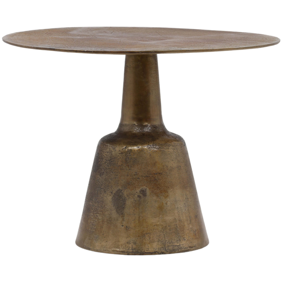 Golbez 40" Dining Table, Antique Brass by Dovetail at Eve Furniture