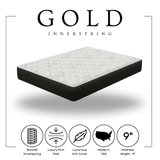 Gold 9" Innerspring Queen Mattress by Happy Homes at Eve Furniture