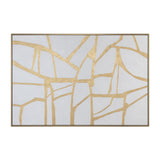 Gold Lines Gold/White Canvas by Crestview at Eve Furniture