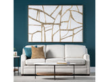 Gold Lines Gold/White Canvas by Crestview at Eve Furniture