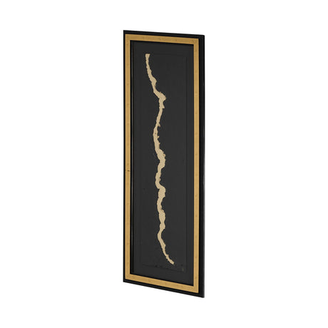 Gold River by Barbara Fleming a Hand Embelished Textured Framed Art Print Matted under Glass by Mercana at Eve Furniture