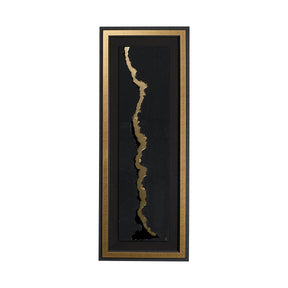 Gold River by Barbara Fleming a Hand Embelished Textured Framed Art Print Matted under Glass by Mercana at Eve Furniture