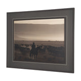 Golden Hour Cowboy Herd by Andreas Magnusson Textured FramedPhoto Print Matted under Glass by Mercana at Eve Furniture