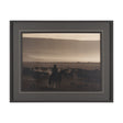 Golden Hour Cowboy Herd by Andreas Magnusson Textured FramedPhoto Print Matted under Glass by Mercana at Eve Furniture