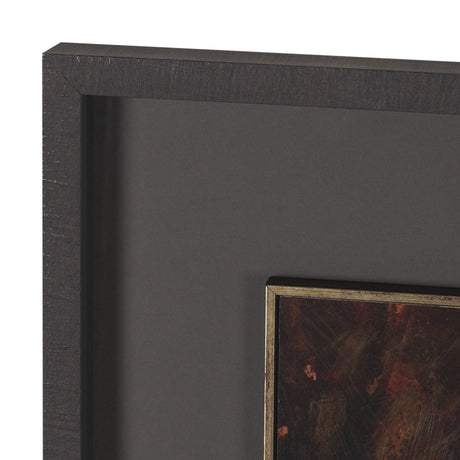 Golden Quiet I by Mercana Studio Hand-Embellished Textured Framed Artwork Matted under Glass by Mercana at Eve Furniture