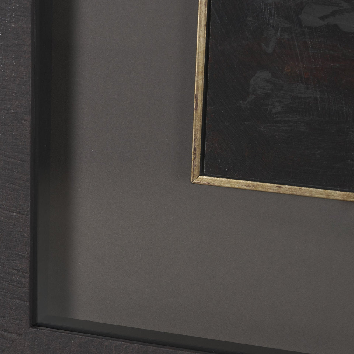 Golden Quiet I by Mercana Studio Hand-Embellished Textured Framed Artwork Matted under Glass by Mercana at Eve Furniture