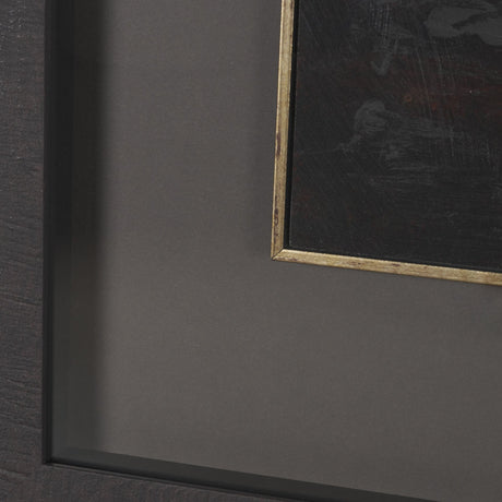 Golden Quiet I by Mercana Studio Hand-Embellished Textured Framed Artwork Matted under Glass by Mercana at Eve Furniture