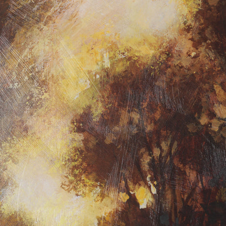 Golden Quiet I by Mercana Studio Hand-Embellished Textured Framed Artwork Matted under Glass by Mercana at Eve Furniture