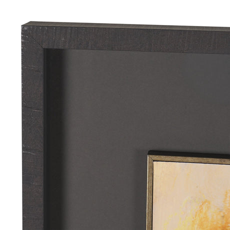 Golden Quiet II by Mercana Studio Hand-Embellished Textured Framed Artwork Matted under Glass by Mercana at Eve Furniture