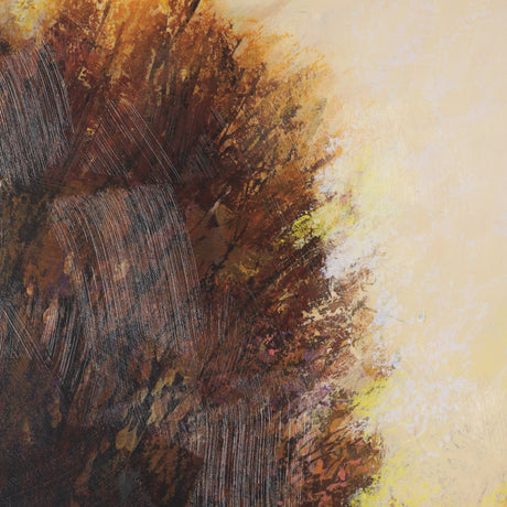Golden Quiet II by Mercana Studio Hand-Embellished Textured Framed Artwork Matted under Glass by Mercana at Eve Furniture