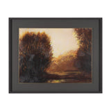 Golden Quiet II by Mercana Studio Hand-Embellished Textured Framed Artwork Matted under Glass by Mercana at Eve Furniture