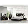 Goldsberg Black/Gold 4-Piece Queen Bedroom Set by Furniture of America at Eve Furniture