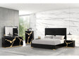 Goldsberg Black/Gold-Painted Pattern 4-Piece Queen Bedroom Set by Furniture of America at Eve Furniture