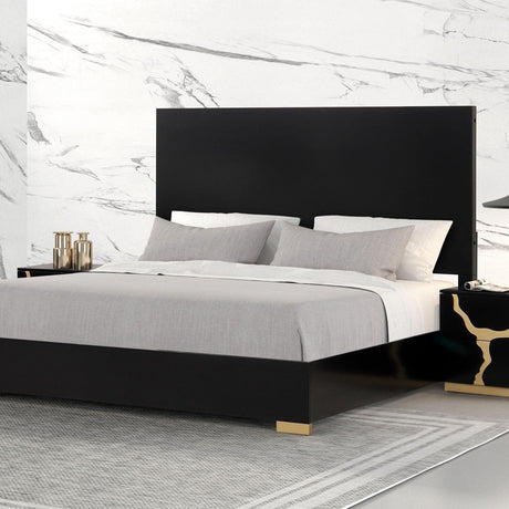 Goldsberg Black King Panel Bed by Furniture of America at Eve Furniture