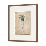 Golf Swing I by Mercana Studio Hand-Embellished Framed Artwork Matted under Glass by Mercana at Eve Furniture