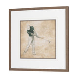 Golf Swing II by Mercana Studio Hand-Embellished Framed Artwork Matted under Glass by Mercana at Eve Furniture