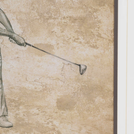 Golf Swing II by Mercana Studio Hand-Embellished Framed Artwork Matted under Glass by Mercana at Eve Furniture