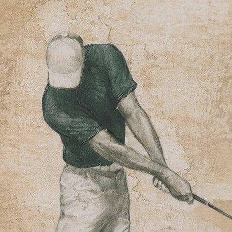 Golf Swing II by Mercana Studio Hand-Embellished Framed Artwork Matted under Glass by Mercana at Eve Furniture