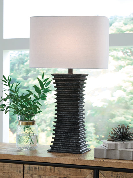 Golzar Black Table Lamp by Ashley at Eve Furniture