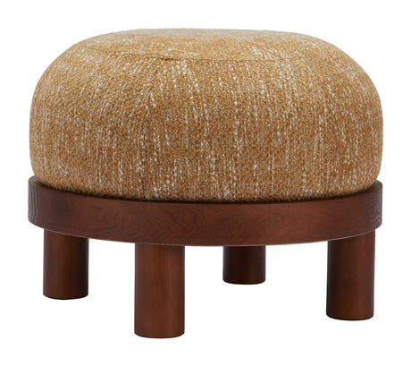 Gome Oat Yellow Ottoman by Zuomod at Eve Furniture
