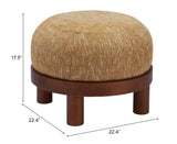 Gome Oat Yellow Ottoman by Zuomod at Eve Furniture