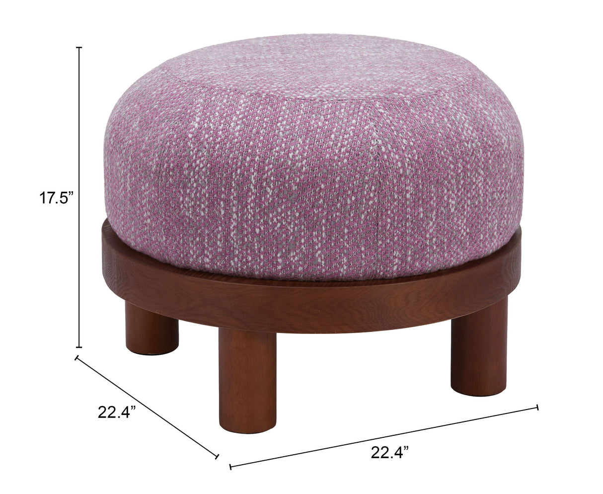 Gome Purple Ottoman Wisteria by Zuomod at Eve Furniture
