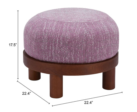 Gome Purple Ottoman Wisteria by Zuomod at Eve Furniture