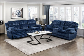 Goodland Blue Double Reclining Living Room Set by Homelegance at Eve Furniture