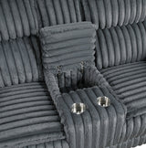 Goodland Dark Gray Double Reclining Living Room Set by Homelegance at Eve Furniture