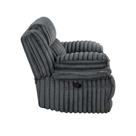 Goodland Dark Gray Double Reclining Living Room Set by Homelegance at Eve Furniture