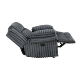 Goodland Dark Gray Double Reclining Living Room Set by Homelegance at Eve Furniture