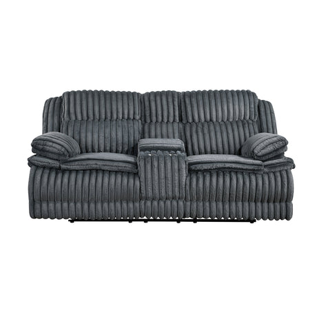 Goodland Dark Gray Double Reclining Living Room Set by Homelegance at Eve Furniture