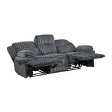 Goodland Dark Gray Double Reclining Living Room Set by Homelegance at Eve Furniture
