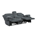 Goodland Dark Gray Double Reclining Living Room Set by Homelegance at Eve Furniture