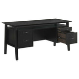 Goodson Black 64-inch 4-Drawer Double Pedestal Computer Desk by Coaster at Eve Furniture