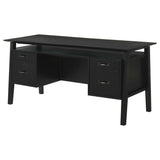 Goodson Black 64-inch 4-Drawer Double Pedestal Computer Desk by Coaster at Eve Furniture