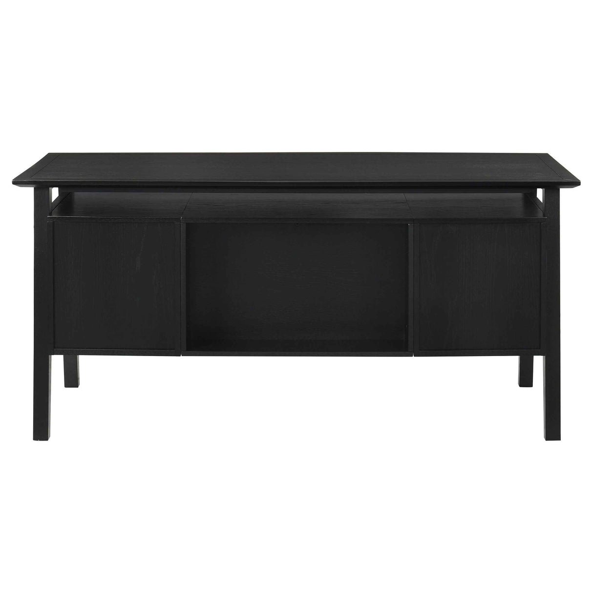 Goodson Black 64-inch 4-Drawer Double Pedestal Computer Desk by Coaster at Eve Furniture