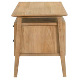 Goodson Distressed Light Brown 64-inch 4-Drawer Double Pedestal Computer Desk by Coaster at Eve Furniture