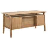 Goodson Distressed Light Brown 64-inch 4-Drawer Double Pedestal Computer Desk by Coaster at Eve Furniture