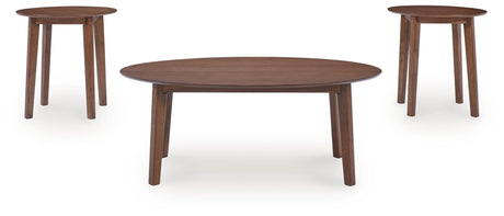 Gordonay Brown Table (Set of 3) by Ashley at Eve Furniture