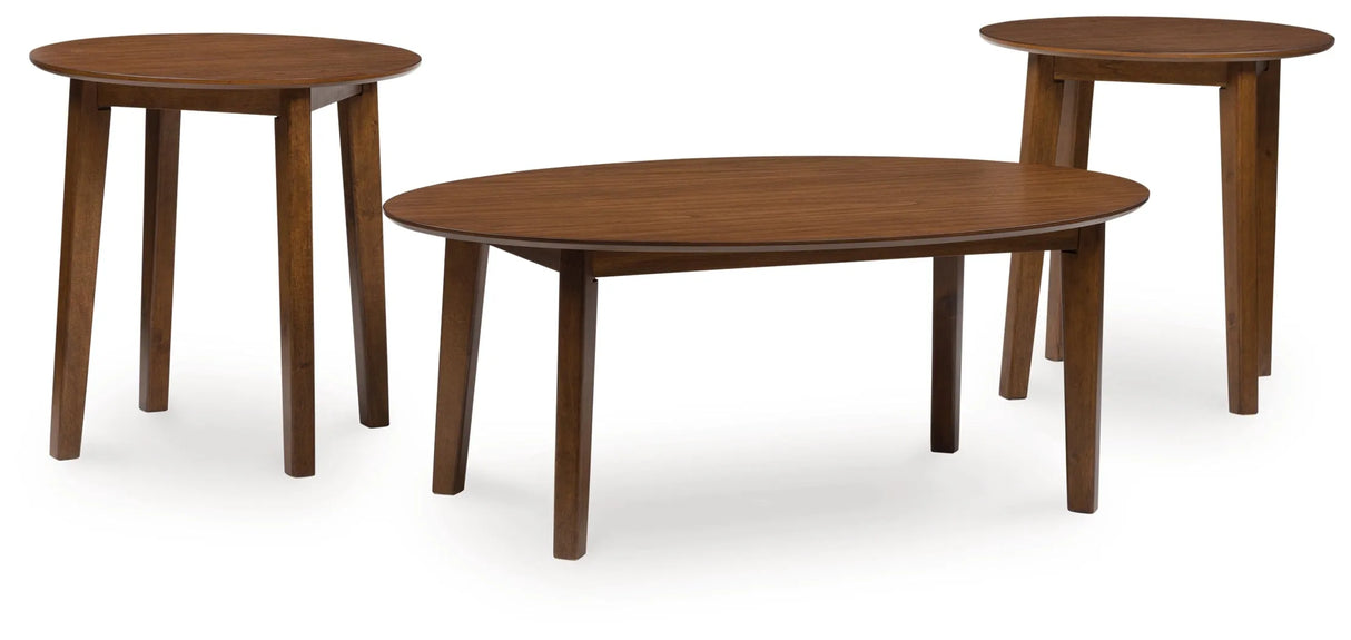 Gordonay Brown Table (Set of 3) by Ashley at Eve Furniture