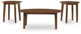 Gordonay Brown Table (Set of 3) by Ashley at Eve Furniture