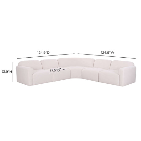 Gorge 5-Piece Modular Corner Sectional by TOV Furniture at Eve Furniture
