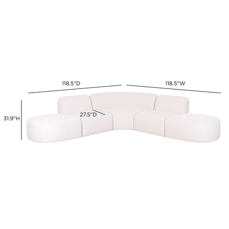Gorge 5-Piece Modular Euro Sectional by TOV Furniture at Eve Furniture