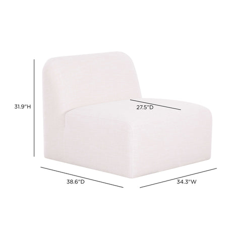Gorge Modular Armless Chair by TOV Furniture at Eve Furniture
