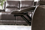 Gorgius Espresso Top Grain Leather Match Power Reclining Sofa & Loveseat by Furniture of America at Eve Furniture