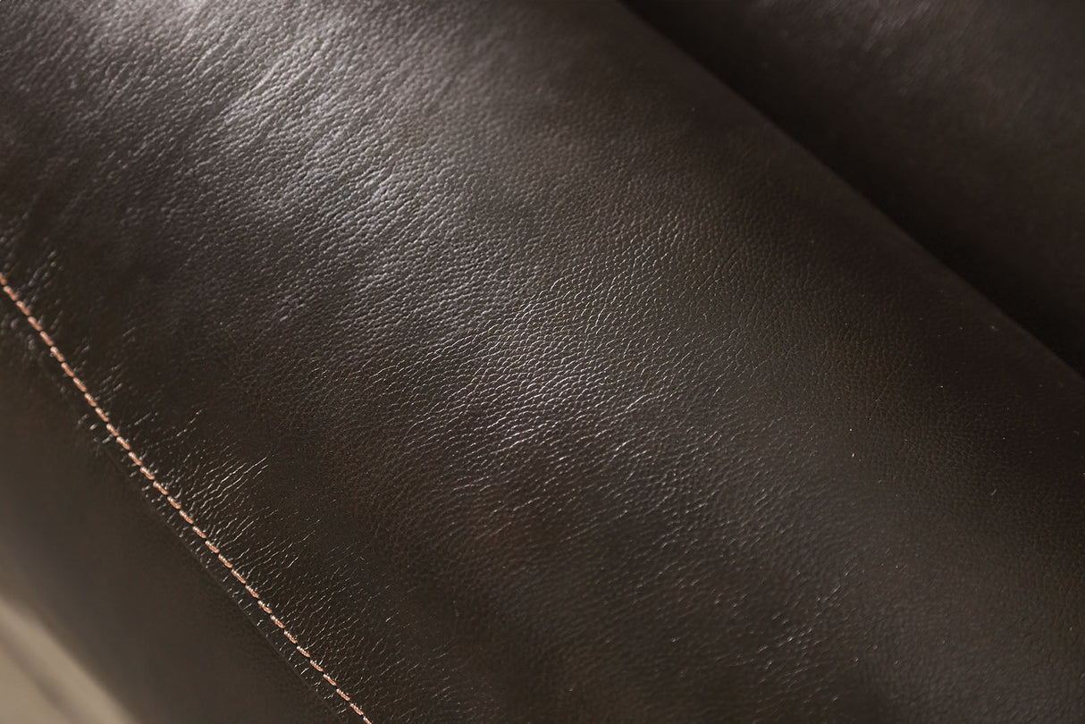 Gorgius Espresso Top Grain Leather Match Power Reclining Sofa & Loveseat by Furniture of America at Eve Furniture